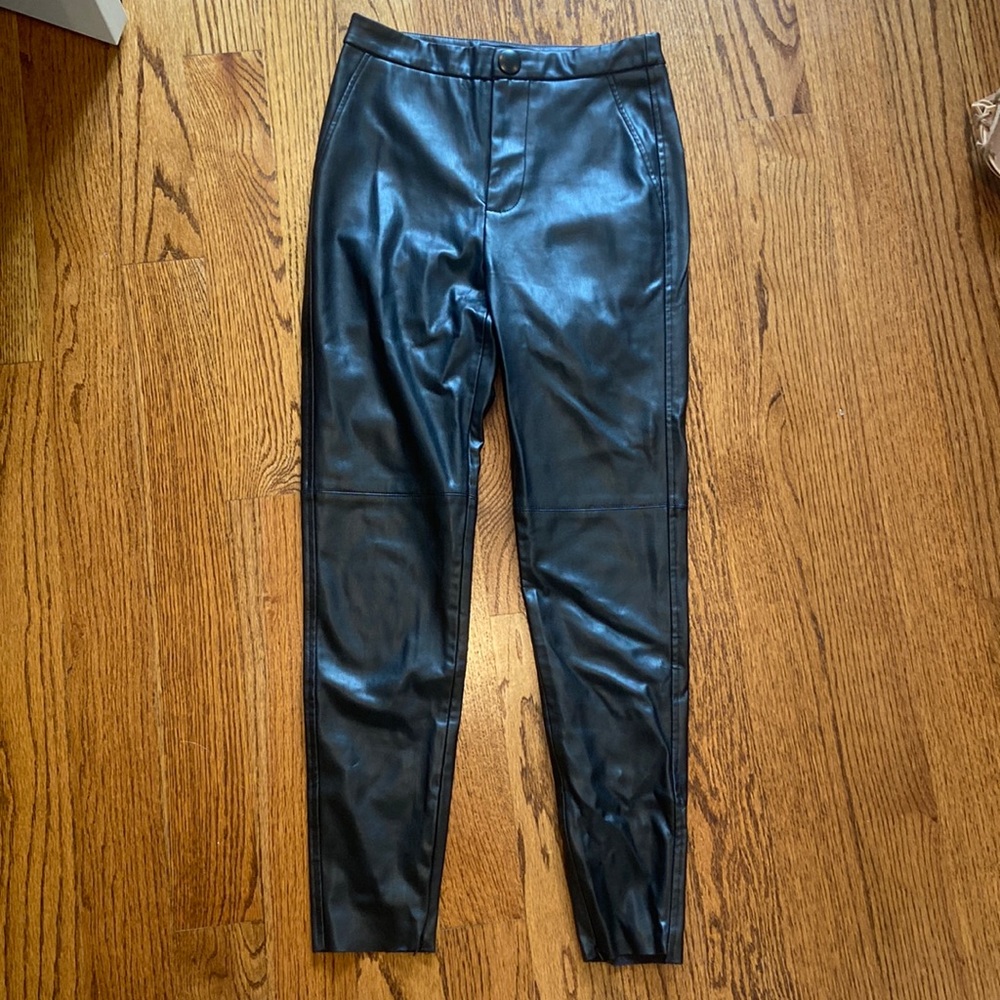 Black pleather ZARA pants. Worn once!